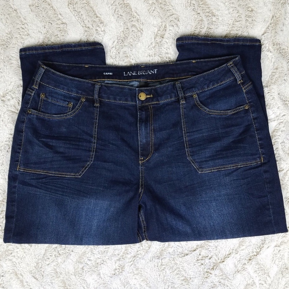 Lane Bryant Size 24 Cotton Blend Capri Jeans